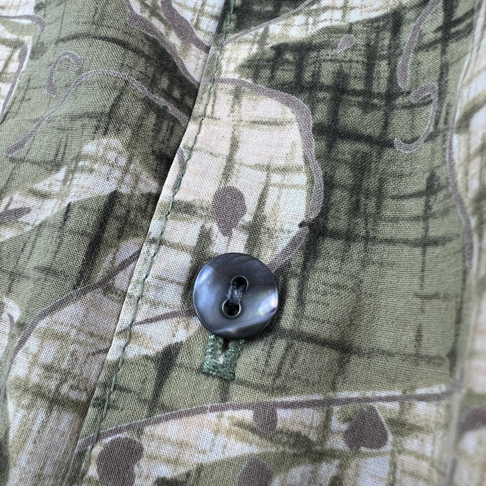 Tori Richard Green & Tan Leaf Cotton‎ Lawn S/S Button Up Shirt Mens Size Large L - Picture 5 of 6